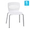 Flash Furniture White Plastic Stack Chairs with Lumbar Support, PK 5 5-RUT-NC618-WH-GG - alternate 9